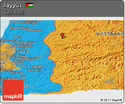 Political Panoramic Map of Jayyūs
