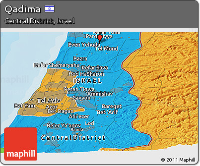 Political Panoramic Map of Qadima