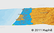 Political Panoramic Map of Kefar Yona