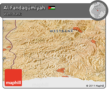Satellite Panoramic Map of Al Fandaqūmīyah