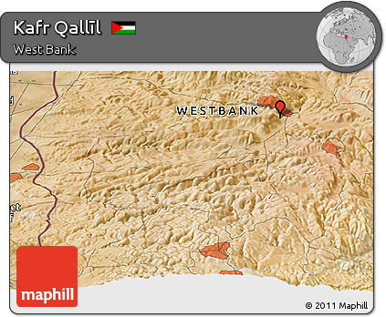 Satellite Panoramic Map of Kafr Qallīl