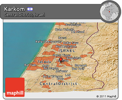 Satellite Panoramic Map of Karkom