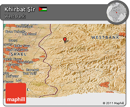Satellite Panoramic Map of Khirbat Şīr