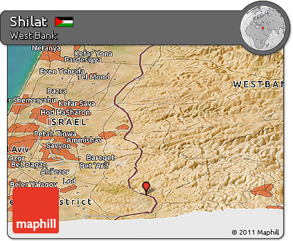 Satellite Panoramic Map of Shilat