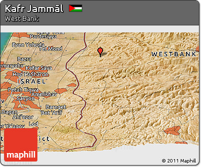 Satellite Panoramic Map of Kafr Jammāl