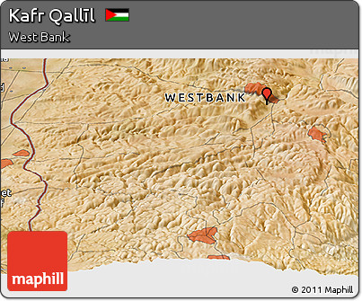 Satellite Panoramic Map of Kafr Qallīl