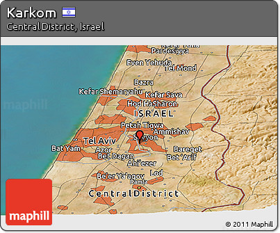 Satellite Panoramic Map of Karkom
