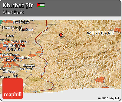 Satellite Panoramic Map of Khirbat Şīr