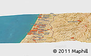 Satellite Panoramic Map of Kefar Yona