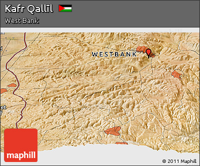Satellite Panoramic Map of Kafr Qallīl