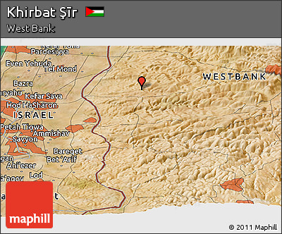 Satellite Panoramic Map of Khirbat Şīr