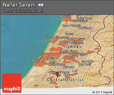 Satellite Panoramic Map of Neẕer Sereni