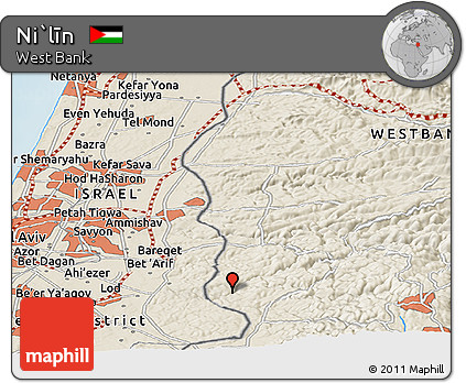 Shaded Relief Panoramic Map of Ni`līn