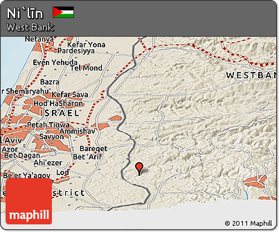 Shaded Relief Panoramic Map of Ni`līn