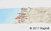 Shaded Relief Panoramic Map of Bet H̱anan