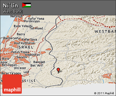 Shaded Relief Panoramic Map of Ni`līn