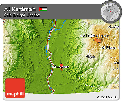 Physical 3D Map of Al Karāmah
