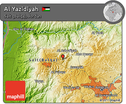 Physical 3D Map of Al Yazīdīyah