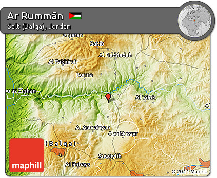 Physical 3D Map of Ar Rummān