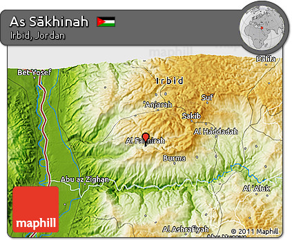 Physical 3D Map of As Sākhinah
