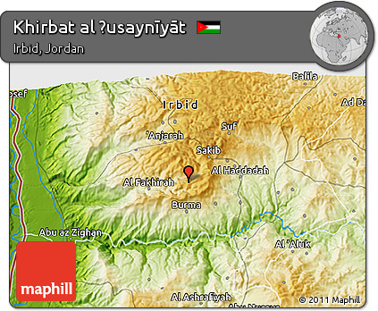 Physical 3D Map of Khirbat Al Ḩusaynīyāt