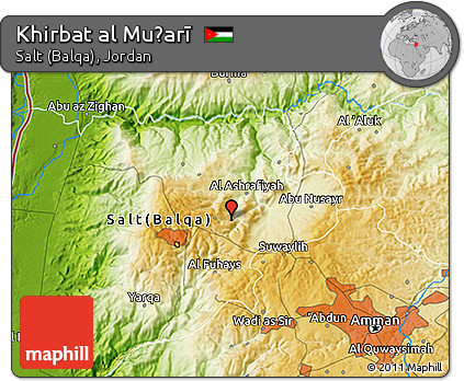 Physical 3D Map of Khirbat Al Muḑarī