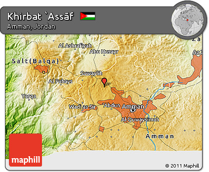 Physical 3D Map of Khirbat `Assāf