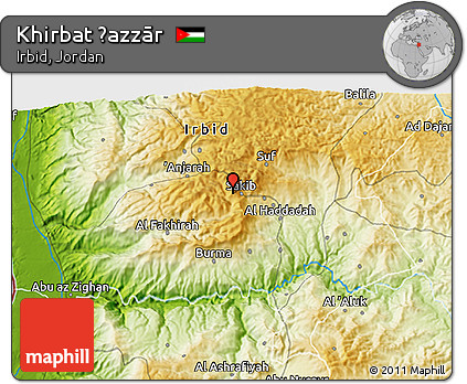 Physical 3D Map of Khirbat Ḩazzār