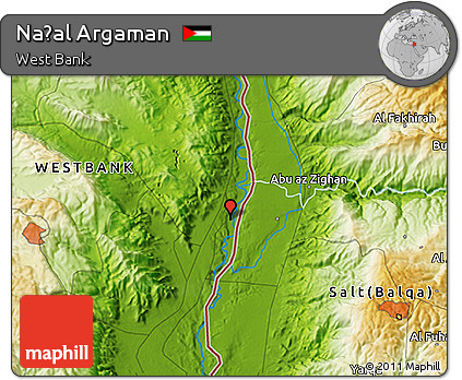 Physical 3D Map of Naẖal Argaman