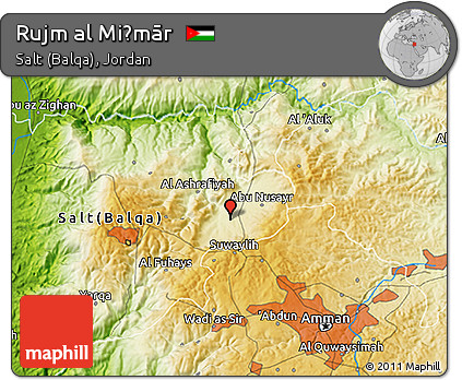 Physical 3D Map of Rujm Al Miḑmār