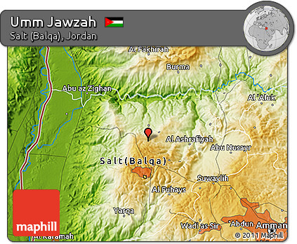 Physical 3D Map of Umm Jawzah