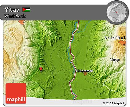 Physical 3D Map of Yitav