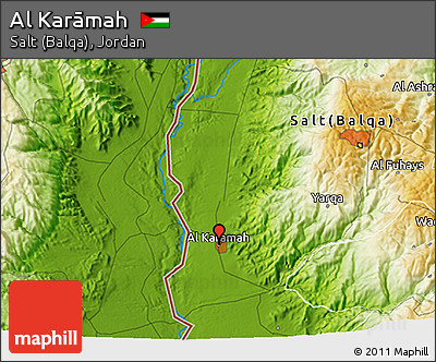 Physical 3D Map of Al Karāmah