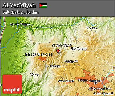 Physical 3D Map of Al Yazīdīyah