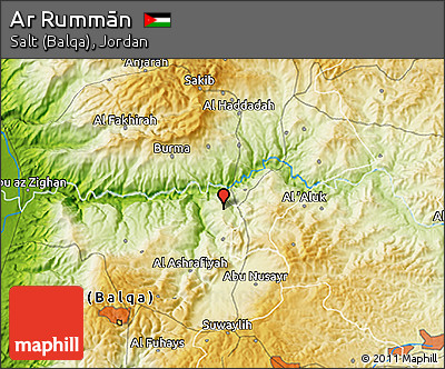 Physical 3D Map of Ar Rummān