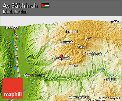 Physical 3D Map of As Sākhinah