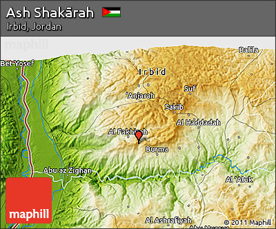 Physical 3D Map of Ash Shakārah