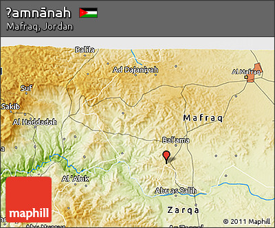 Physical 3D Map of Ḩamnānah