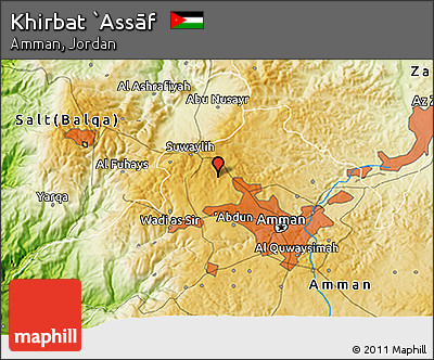 Physical 3D Map of Khirbat `Assāf