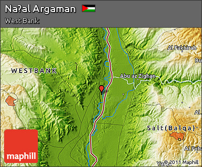 Physical 3D Map of Naẖal Argaman