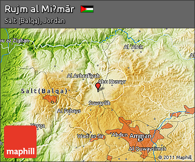 Physical 3D Map of Rujm Al Miḑmār