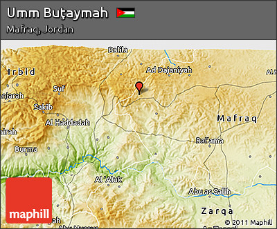 Physical 3D Map of Umm Buţaymah