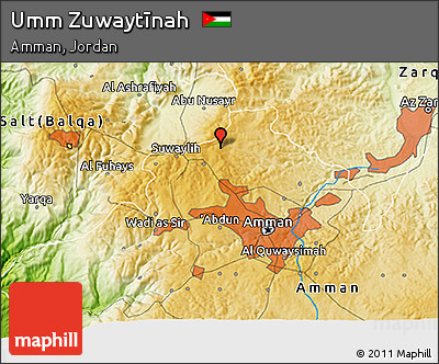 Physical 3D Map of Umm Zuwaytīnah