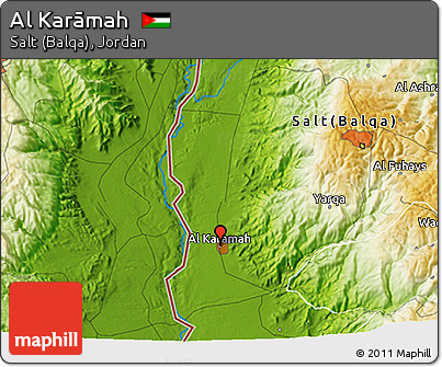 Physical 3D Map of Al Karāmah