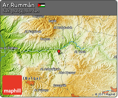 Physical 3D Map of Ar Rummān