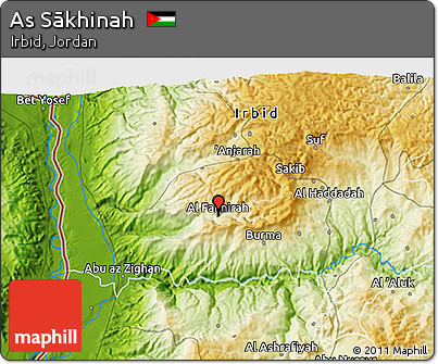 Physical 3D Map of As Sākhinah