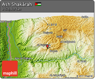 Physical 3D Map of Ash Shakārah