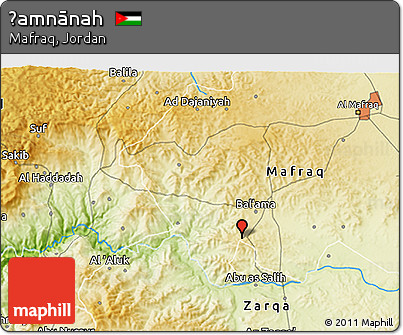 Physical 3D Map of Ḩamnānah