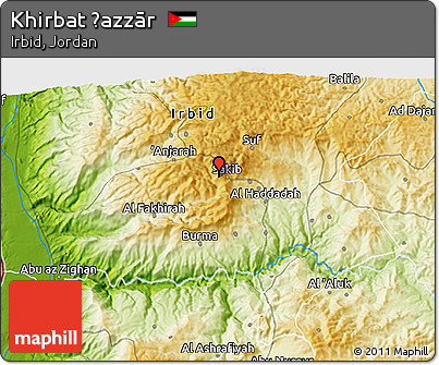 Physical 3D Map of Khirbat Ḩazzār