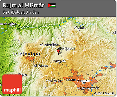 Physical 3D Map of Rujm Al Miḑmār